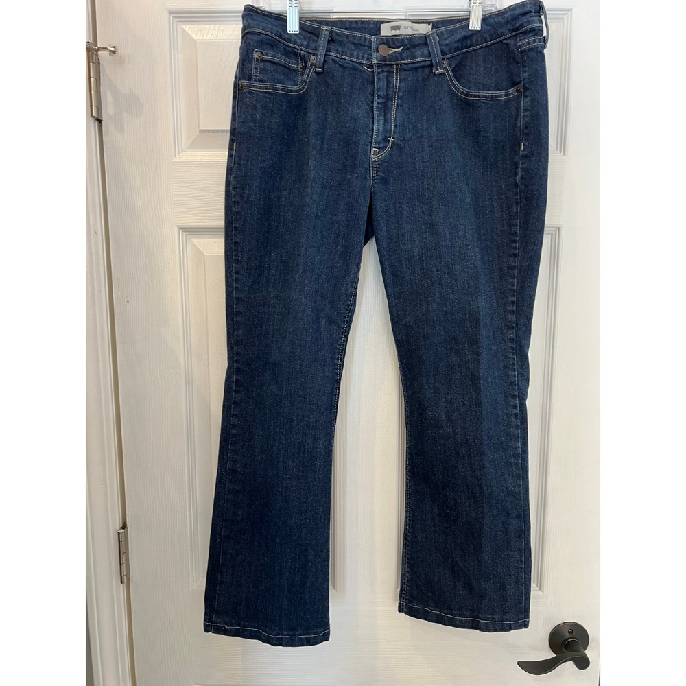 Levis 518 Bootcut Jeans Dark Wash Denim Cotton Blend Y2K Retro Americana Classic